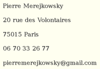 Prendre contact avec Pierre Merejkowsky