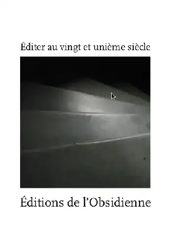 Soutenir les éditions de l'Obsidienne : éditer au vingt et unième siècle (PDF)