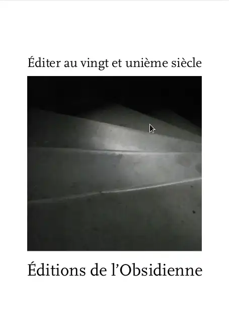 Soutenir les éditions de l'Obsidienne : éditer au vingt et unième siècle (PDF) Soutenir les éditions de l'Obsidienne : éditer au vingt et unième siècle (PDF)